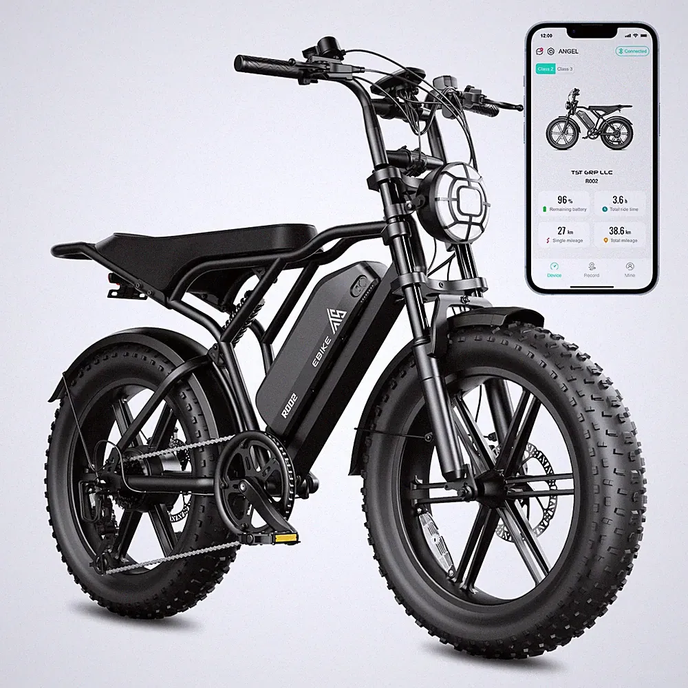 1500W Peak 33Mph Electric Bike Mountain Bicycle 20" Fat Tire E-bike for Adults