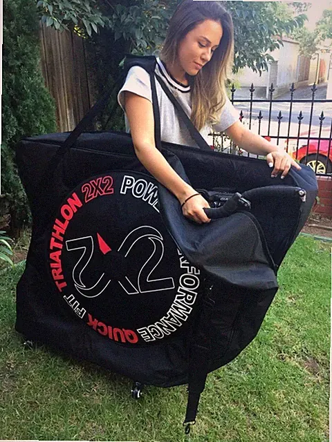 2×2 Quick Fit Aero-comfort Bike Travel Bag for Triathlon Bikes and Road Bikes