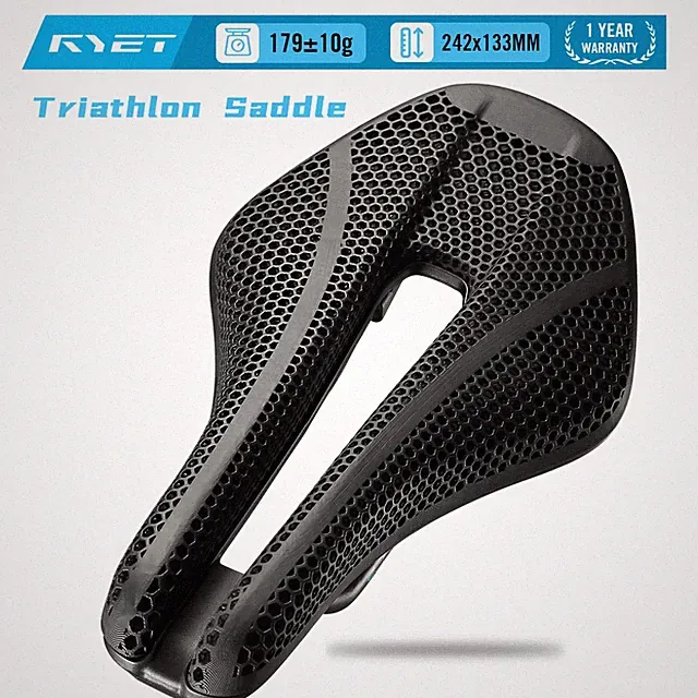 2025 3D Printed TT Saddle 179 Carbon Fiber Rail for Time Trial Triathlon Bike