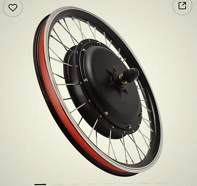 48V 1000W Electric Bike Hub Motor Spoked Wheel Rim w/ Throttle Wiring Cable