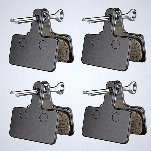 4Pairs Bike Brake Pad, Resin Semi-Metal Disc Brake Pad for Mountain Bike/Bicycle