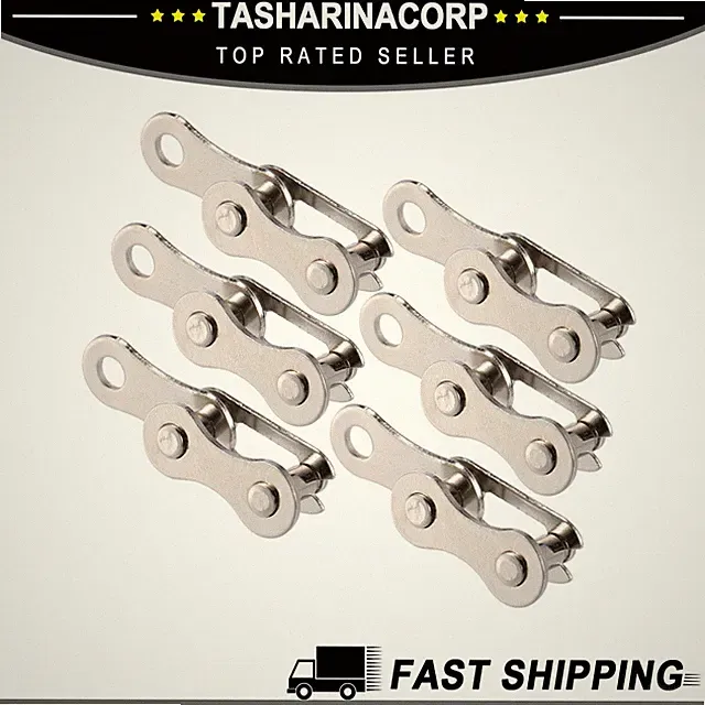 6 Pair Single Speed Chain Master Link Connectors for Bike Bicycle
