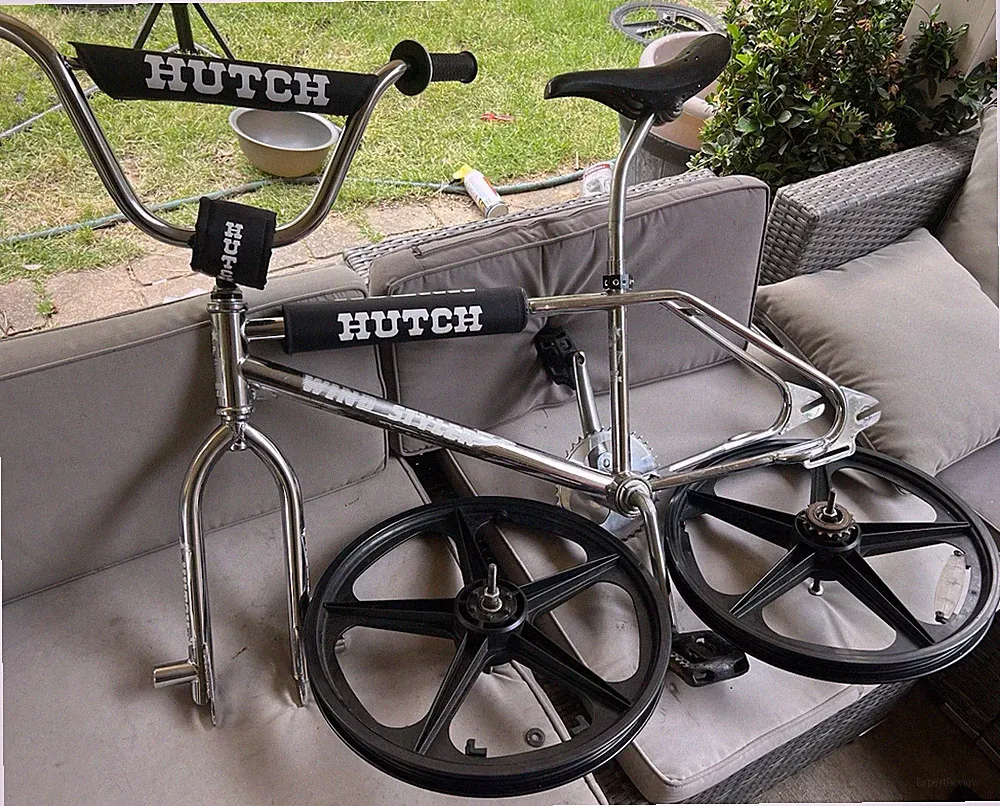 85 Hutch WindStyler Chrome BMX Bike Frame Set and mags wheels