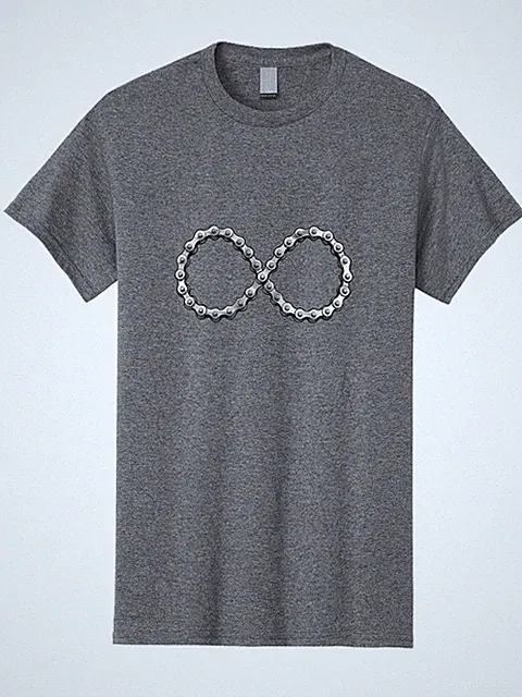 Bicycle-Chain Mens Graphic Tee, 100% Cotton, Casual Summer Wear