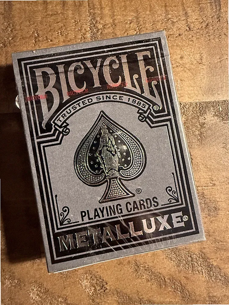 Bicycle Limited Metalluxe BLACK version (silver) Playing Cards 🍀
