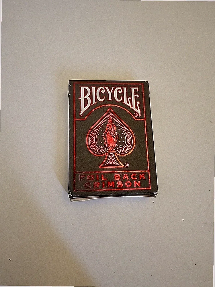 Bicycle MetalLuxe Foil Back Crimson Red Excellent Condition