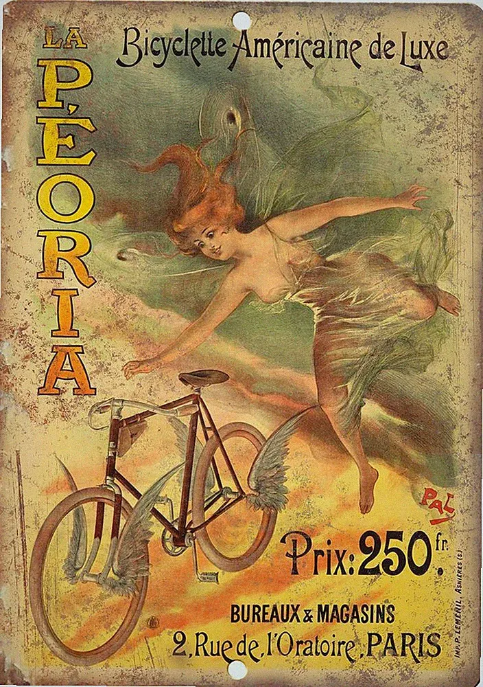 Bicycletta Americaine De Luxe Bicycle Ad Reproduction Metal Sign B258