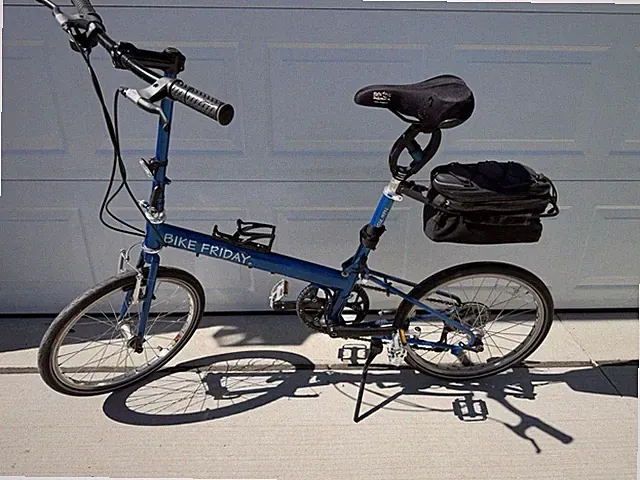 Bike Friday New World Tourist Folding Bike Blue Rear Bag