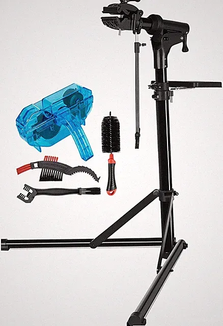 Bike Repair Stand - Home Mechanic Rack for Mountain & Road Bikes (Black/Blue)