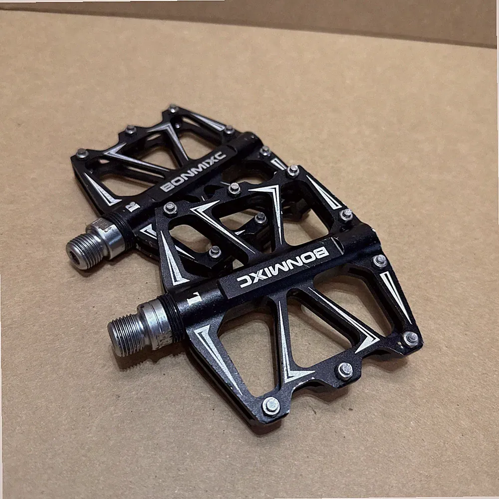 Bonmixc Flat Black Metal Bicycle Bike Pedals bab54