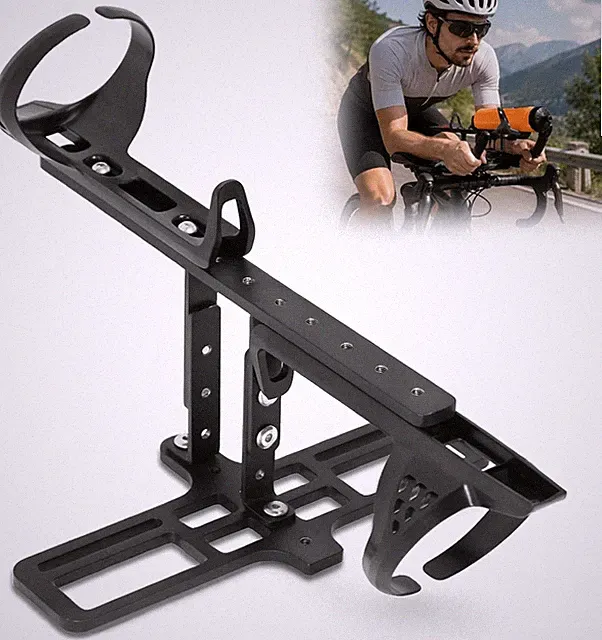 BTA Preinstalled Bike Bottle Cage Adapter, height adjustable for assorted
