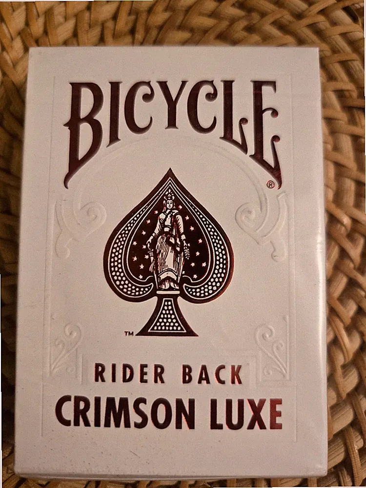 C01 New Sealed Bicycle Crimson Luxe Rider Back Playing Cards Red Foil 🃏✨