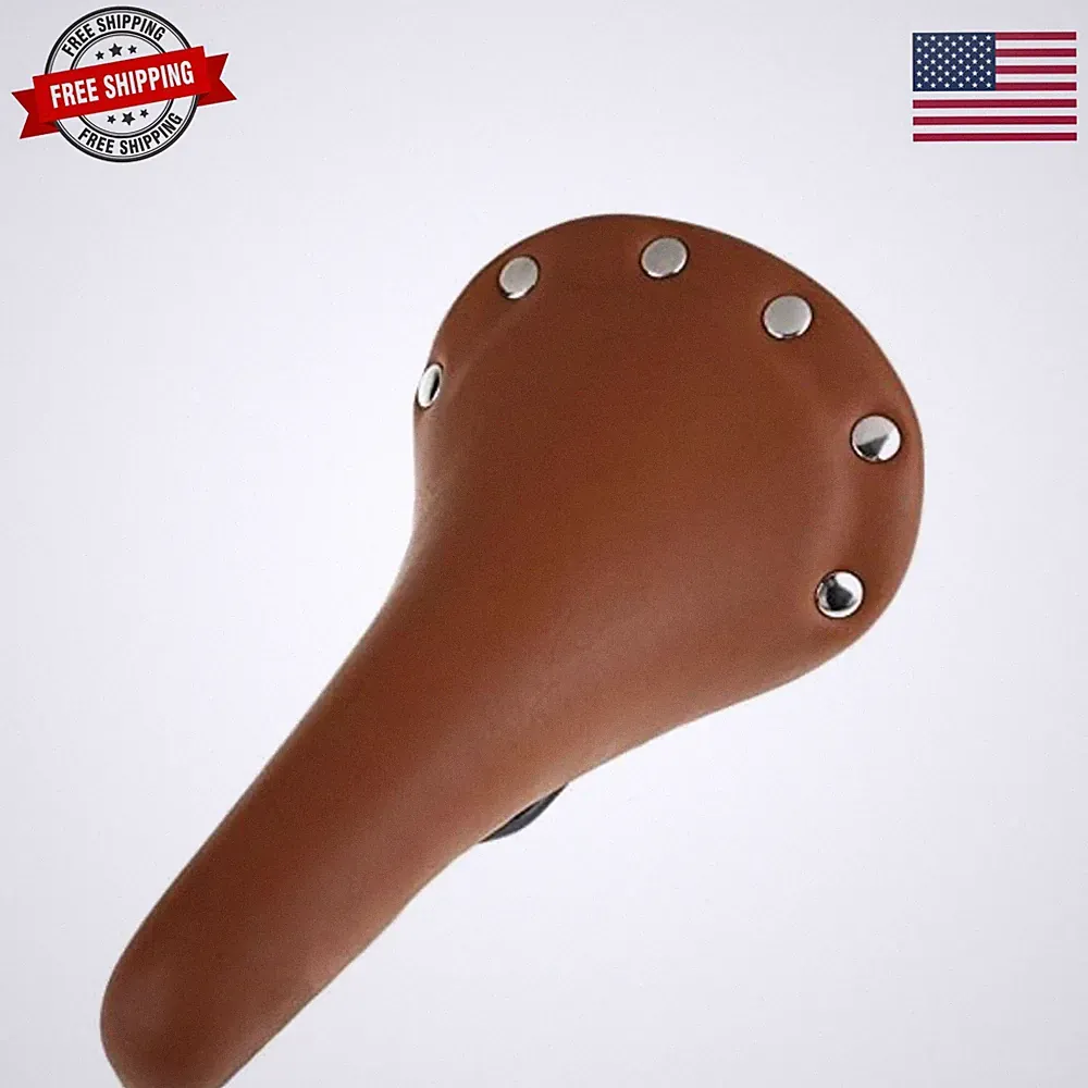 Classic Rivet Fixed Gear Bicycle Seat Cycling Soft Track Bicycle Saddle