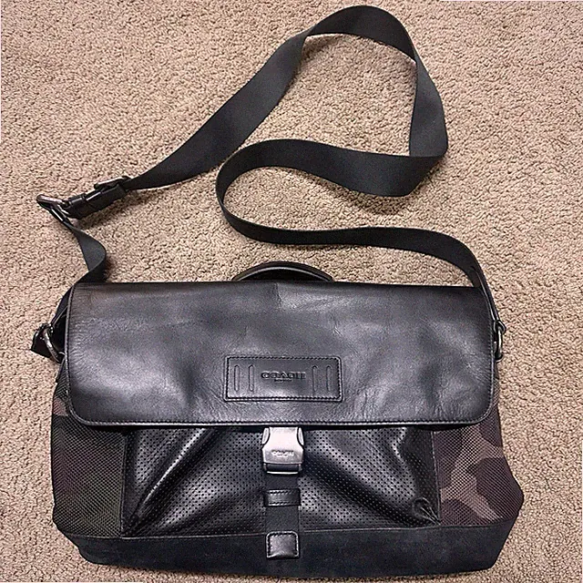 Coach Terrain Bike Bag Shoulder Bag Camouflage Black Green F29024