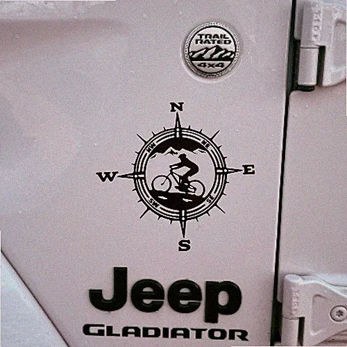 Compass Mountain Bike for Car Truck SUV Bumper Wall Laptop Home Decor sm
