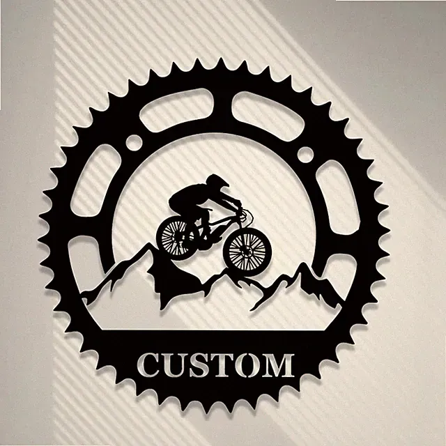 Custom Mountain Bike Metal Sign, Mountain Bicycle Biking Metal Wall Art Decor