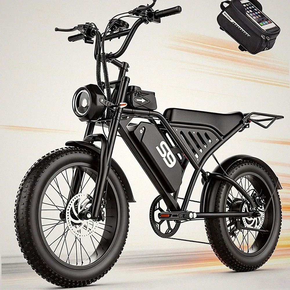 Ebike 2500W Peak Electric Bike Mountain Bicycle 20" Fat Tire E-bike Adults 33Mph
