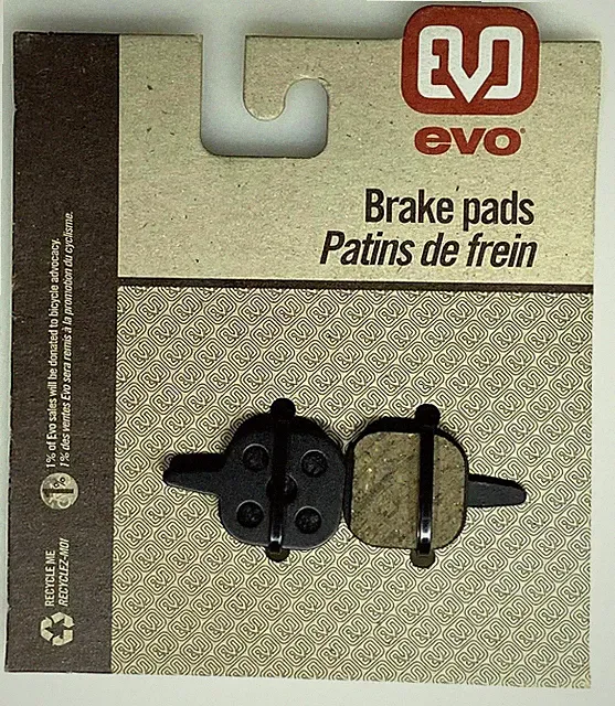 Evo Tektro Bike Bicycle Semi-Metallic Black Disc Brake Pads New