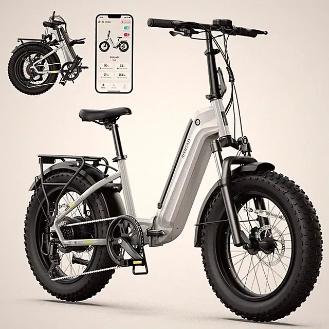 Folding Electric Bike for Adults 1500W Peak 28MPH Fat Tire Mountain E-Bike NEW