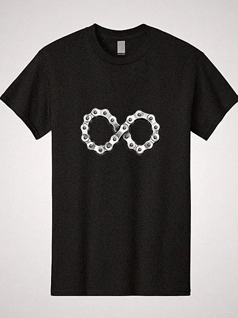Interlocking-Chains Mens Graphic Tee, 100% Cotton, Casual Summer Wear