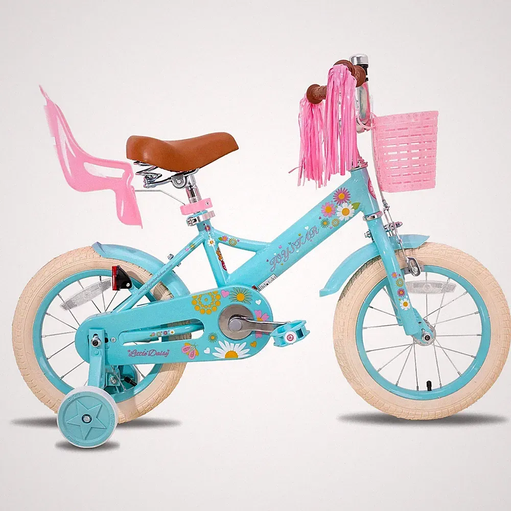 JOYSTAR 12" Kids Bike Ages 2-4 Training Wheels Blue Bicycle Boys Girls