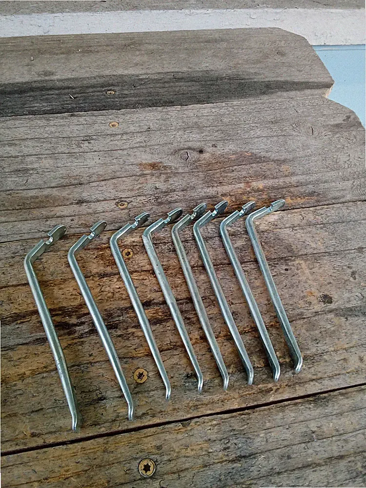 Lot Of 8 Metal Vintage Bicycle Bike Tire Irons- Mountain Touring Road Bike Race