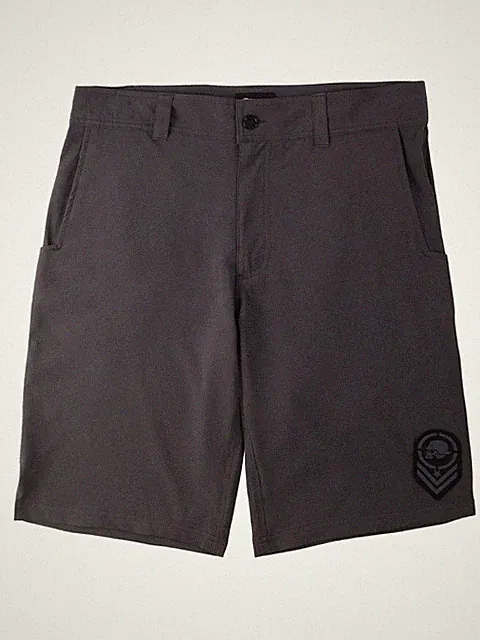 Metal Mulisha Men's Crooked Hybrid Boardshorts Motocross Skull Logo Swim Trunks
