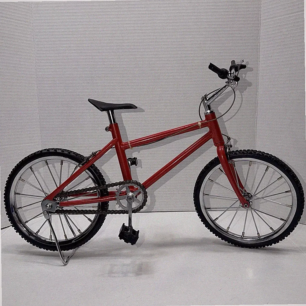 Miniture Model BMX Moutain Bicycle Realistic Fully Functioning Toy Bike - Red