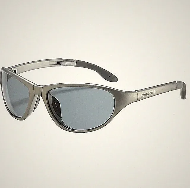 Montbell Sunglasses Silver Light Grey 100% Authentic