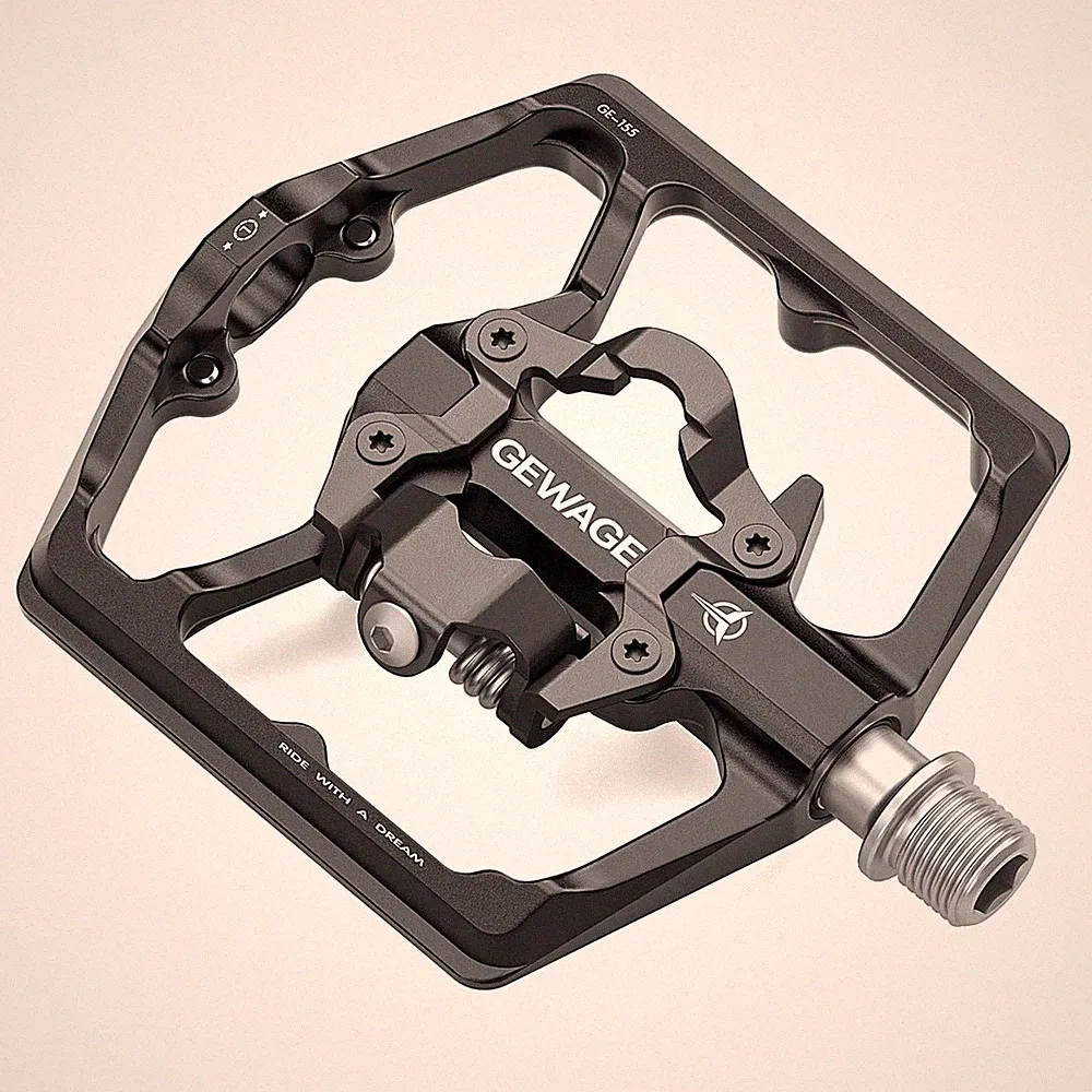 Mountain Bike Pedals- Dual Function Bicycle Flat Pedals And Clipless
