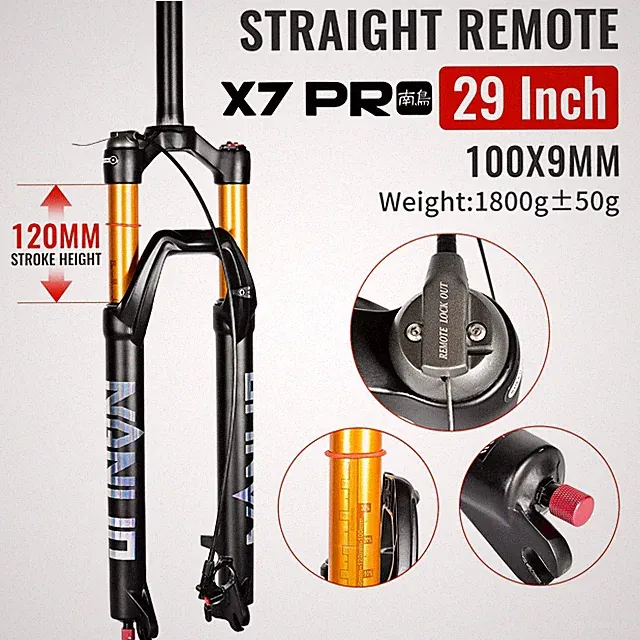 MTB Bike Front Suspension Air Fork Damping Rebound Adjustment 26/27.5/29 Inch