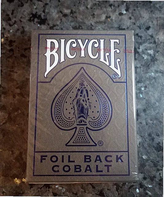 New Sealed Bicycle MetalLuxe Premium Playing Cards Foil Back Cobalt 2018 Blue