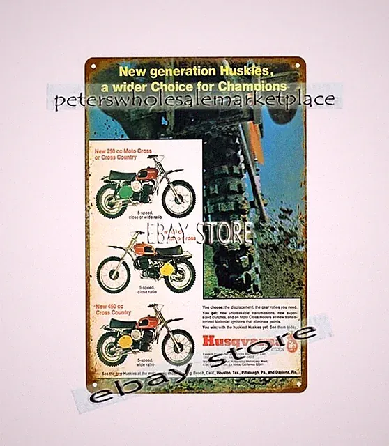 nostalgic wall decor 1972 Motocross Cross Country Motorcycle metal tin sign