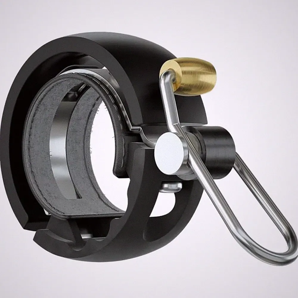 Oi Luxe Bicycle Bell - Durable Metal & Leather