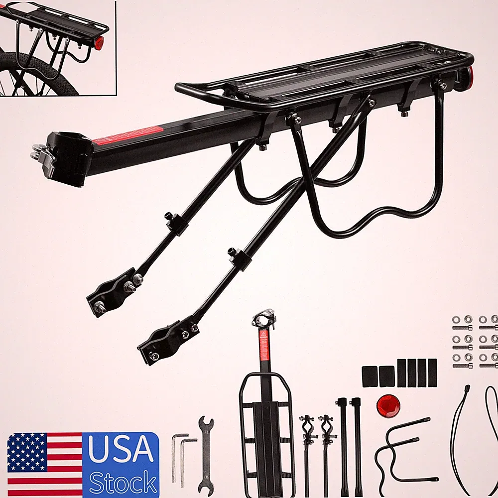 Rear Bike Rack Bicycle Cargo Rack Luggage Carrier Holder Seat Frame Pannier Rack