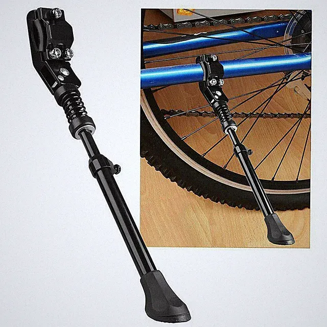 Road Bike Mountain Bicycle Adjustable Metal Bike Side Kickstand Black