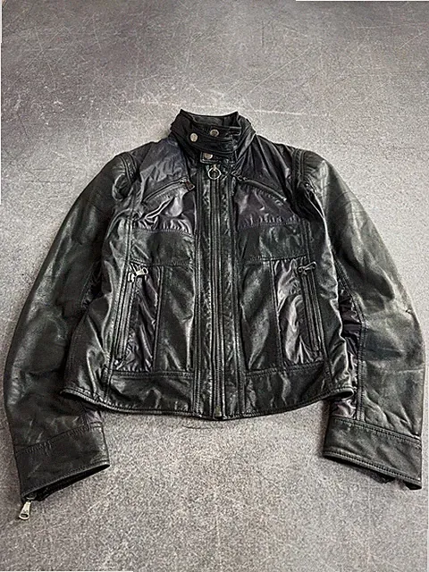 RRP 1200$ 2000S Dolce & Gabbana Archive Hybrid Cropped Leather Jacket Luxury
