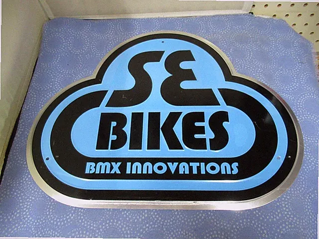 SE Bikes BMX Innovations Blue and Black Bicycle Metal Sign - New