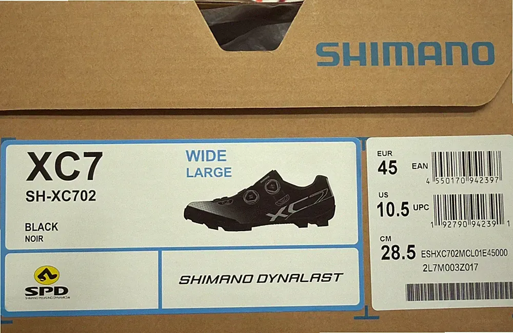 SHIMANO XC702 WIDE large MOUNTAIN BIKE SHOES SH-XC702 size 10.5 US 45 EUR