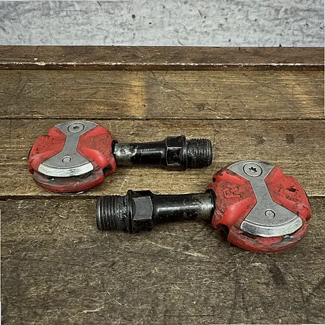 Speedplay Clipless Road Bike Pedals 9/16 Red OrangePair 220g Steel Lollipop