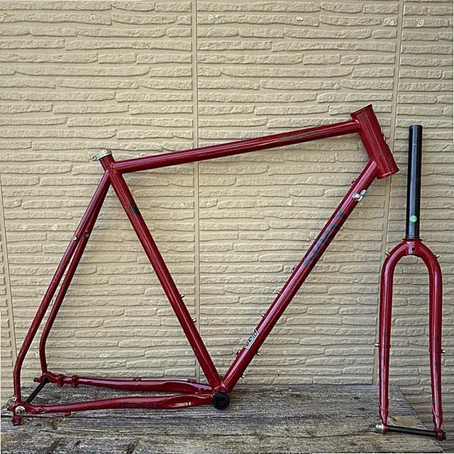 SURLY Midnight Special 58cm Metallic Red Gravel Bike Steel Frame Fork Set UsedVG