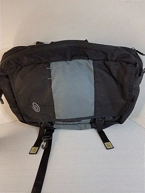 Timbuk2 Black Gray Nylon Bike Travel Messenger Shoulder Strap Laptop Travel Bag