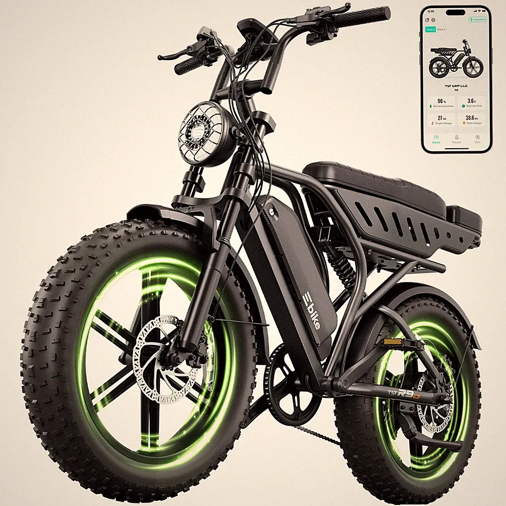 TST R9 20" FAT TIRE ADULTS ELECTRIC BIKE 1500W 32MPH 48V 15AH MOUNTAIN EBIKE NEW