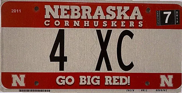 Vanity 4 XC FOR CROSS COUNTRY license plate Running Biking Skiing Bicycle Ski NE
