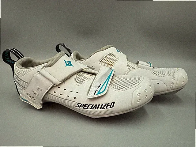 Women’s Specialized Trivent Sport Triathlon Road Cycling Shoes, White, Size 8.5